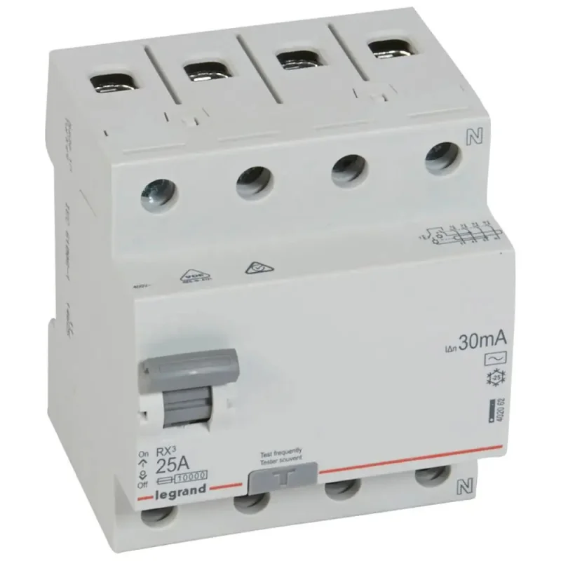 PRÚDOVÝ CHRÁNIČ RX3 4P 25A 30MA AC - 402062