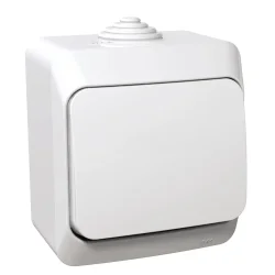 Spínač jednopólový (1), Cedar Plus, IP44, Biela WDE000510 - WDE000510
