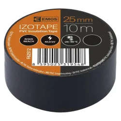 Izolačná páska PVC 25 mm / 10 m čierna, 10 ks - 2001251020