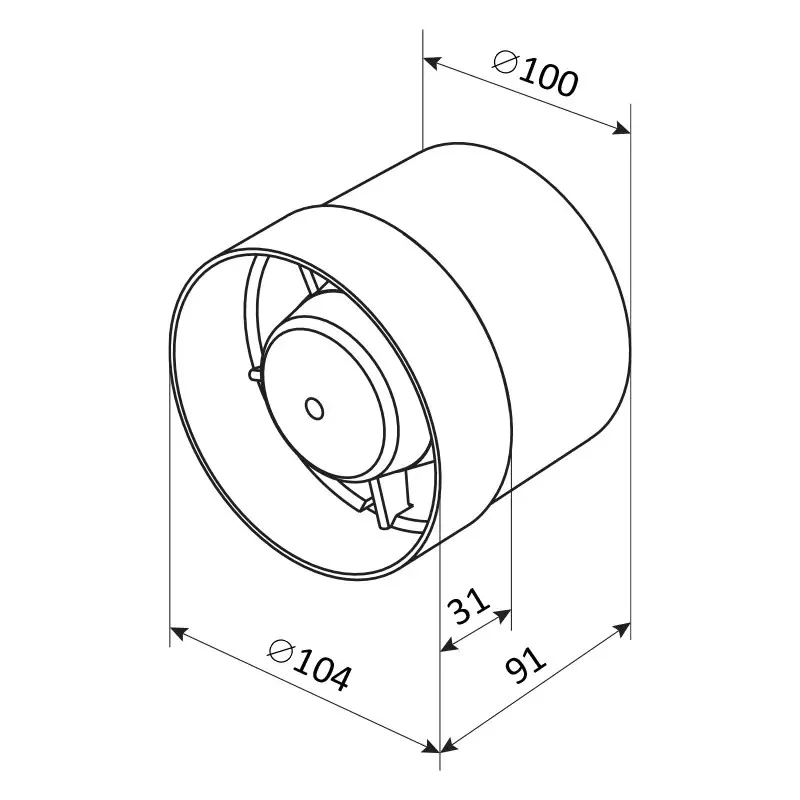 Ventilátor axiálny potrubný - 1901023