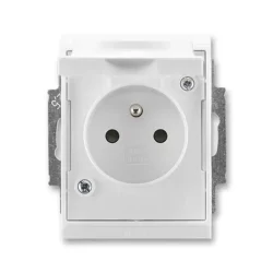 Jednoduchá zásuvka s ochranným kolíkom, s krytom, s pazúrmi, IP44 - 5518E-A02999 03