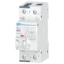 Prúdový chránič s nadprúdovou ochranou OLI-25B-1N-030AC - OEZ:38275