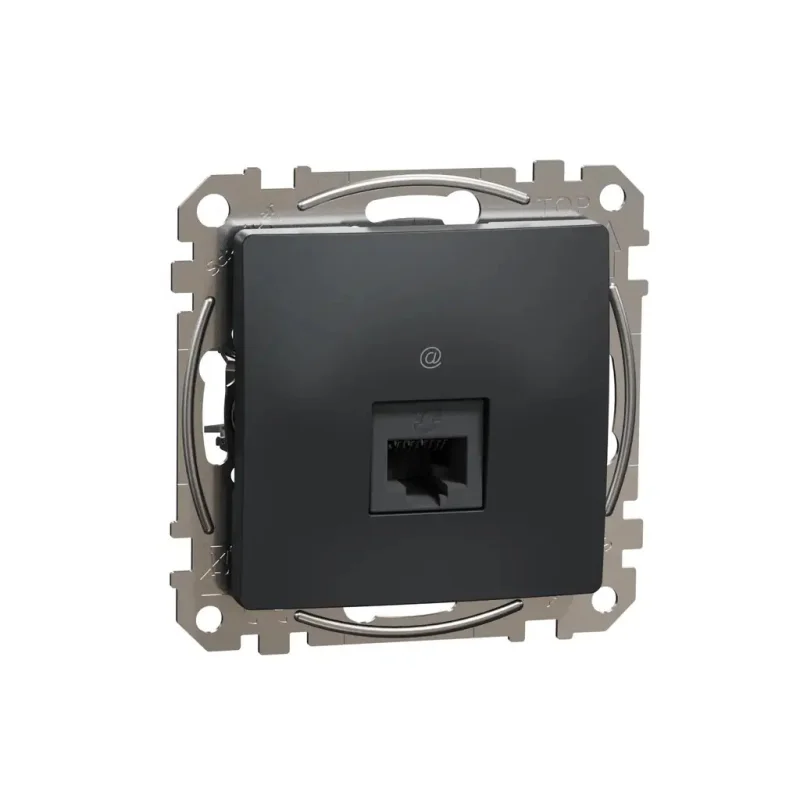 Dátová zásuvka 1xRJ45 kat. 5e UTP, Sedna D/E, antracit SDD114451 - SDD114451