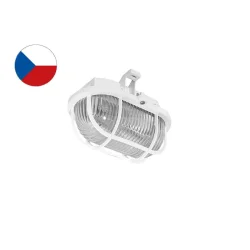 OVAL PLAST nástenné svietidlo 60W | biela, priehľadná