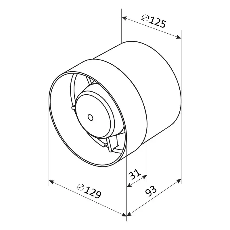 Ventilátor axiálny potrubný - 1902021