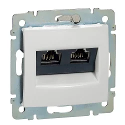 770073 - VALENA 2XRJ45 KAT.6A BIELA