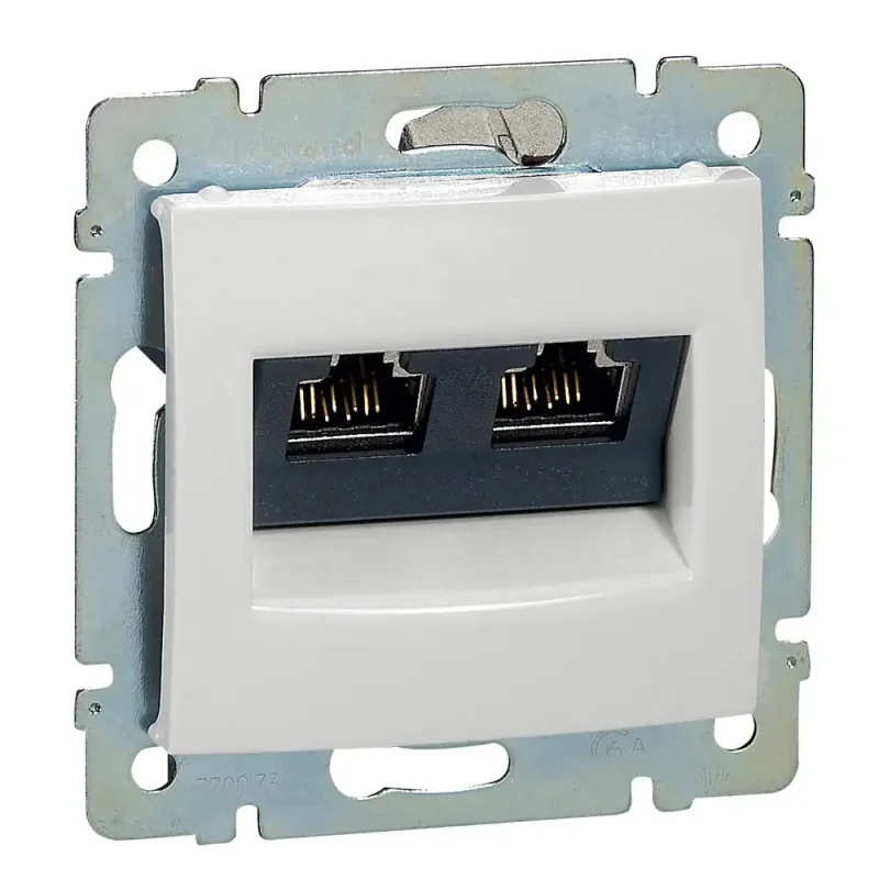770073 - VALENA 2XRJ45 KAT.6A BIELA