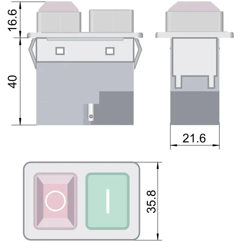 Bezpečnostné tlačidlá, základné prevedenie - SSTM-02