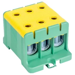 Rozv.svorka odbočná, montáž na DIN lištu a na povrch,zel/žl. - FLEAL-95/3ZS
