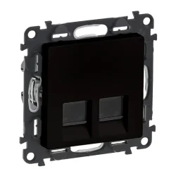 VALENA LIFE ZÁSUVKA 2X RJ45 CAT.6A STP ČIERNA - 756349
