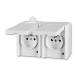 Dvojitá zásuvka, IP44 - 2CHX182029C4500