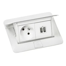 POPUP BIELY 4MOD 230V 2XUSB - 654006