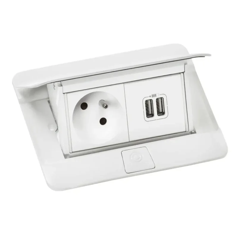 654006 - POPUP BIELY 4MOD 230V 2XUSB