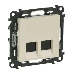 VALENA LIFE ZÁSUVKA 2X RJ45 CAT.6A STP BÉŽOVÁ. - 753249