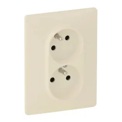 VALENA LIFE ZÁSUVKA 2X2P+T 16A S DETSKOU OCHRANOU BÉŽOVÁ - 753286