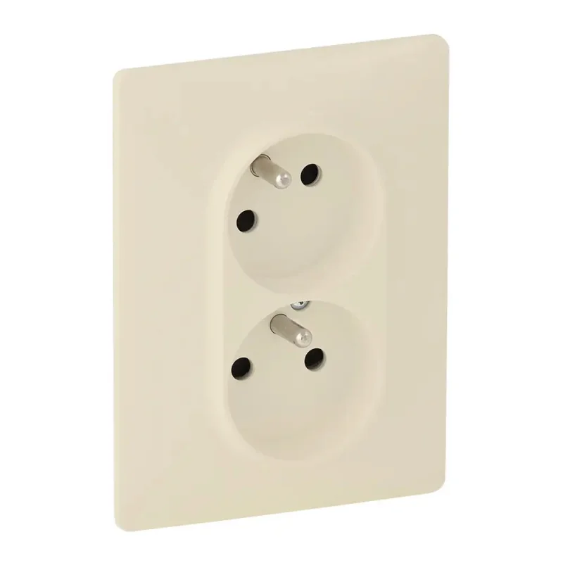 VALENA LIFE ZÁSUVKA 2X2P+T 16A S DETSKOU OCHRANOU BÉŽOVÁ - 753286