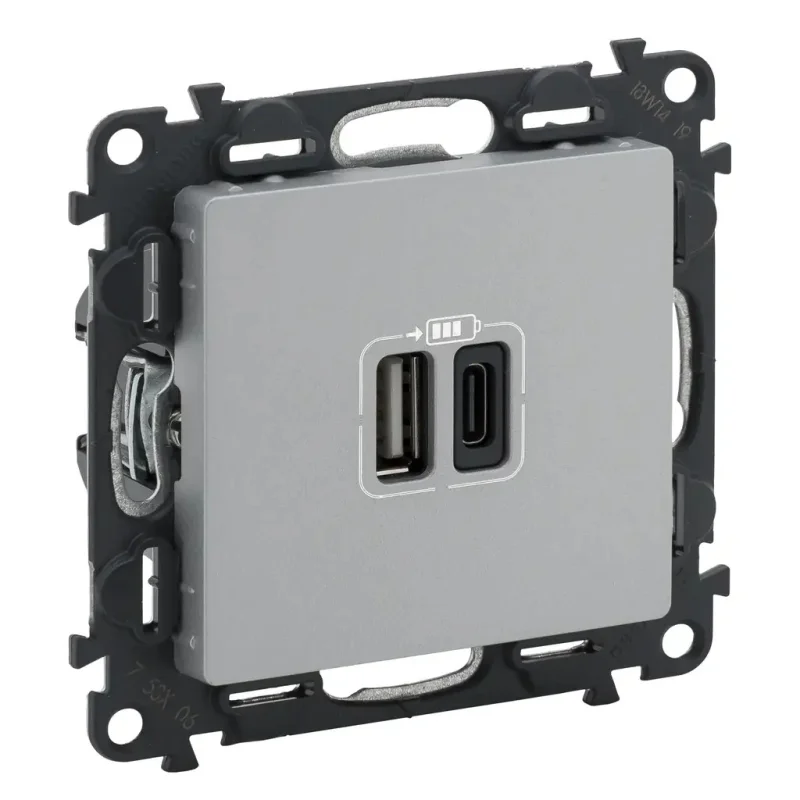 753306 - VALENA LIFE USB NABÍJAČKA A+C 3A 15W HLINÍK