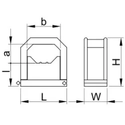 Umelohmotné káblové príchytky, sivé - BCSV-3