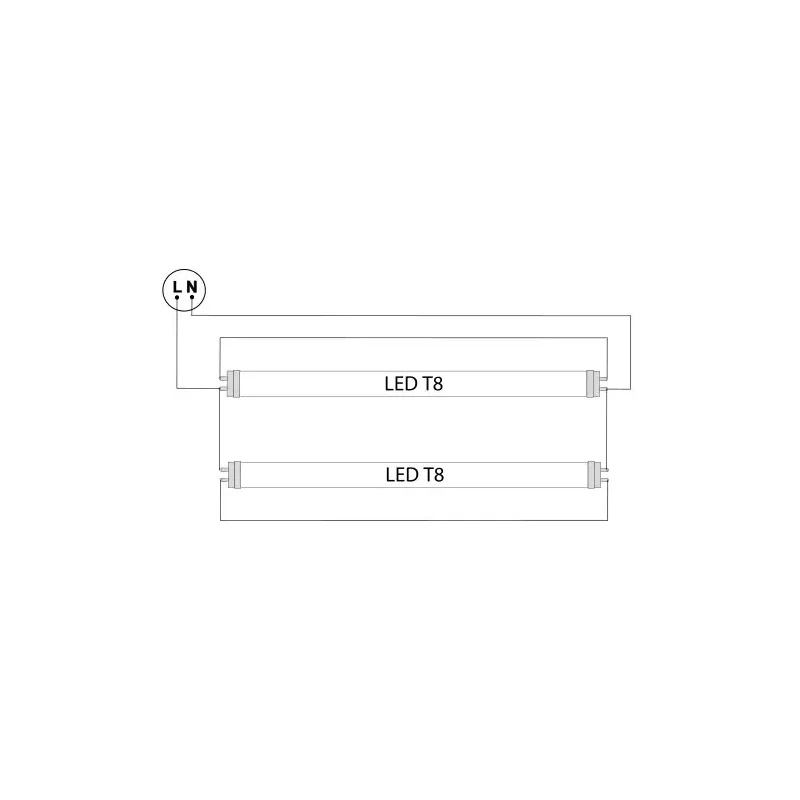 Prachotes. svietidlo 2x36W k LED trub., jednostranné nap. - TLFVLED212