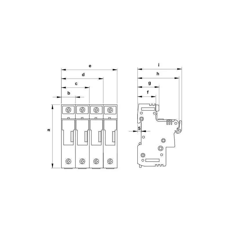 Poistkový odpínač k valcovej poistke - HBA-3P-100