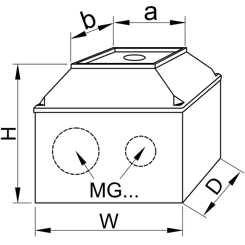 krabice k vač.spín.32A,63A a bezp.vyp.,h108mm, IP44 - TK/T3+F3/