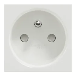 Unica - Zásuvka 250V/16A 2P+E, clonky, bezskrútková, Biela NU305918E - NU305918E