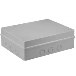 S-BOX 716 - Hermetická skrinka S-BOX 380x300x120, bez tesniacich krúžkov, sivá, bezhalogénová, IP65