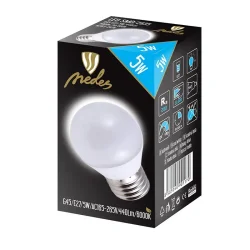 ZLS807 - LED žiarovka 5W - G45 / E27 / SMD / 6500K - ZLS807
