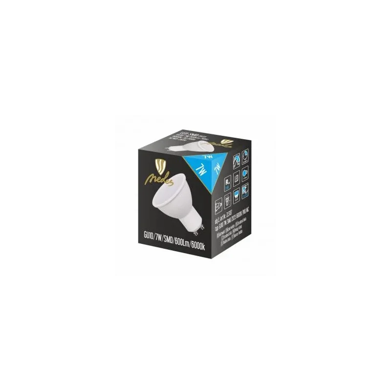 ZLS107 - LED žiarovka 7W - GU10 / SMD / 6500K - ZLS107