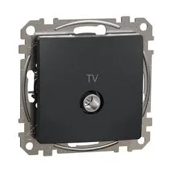 TV zásuvka priebežná, Sedna D/E, 7db, antracit SDD114474 - SDD114474