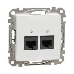 Dátová zásuvka 2xRJ45 kat. 5e UTP, Sedna D/E, Biela SDD111452 - SDD111452