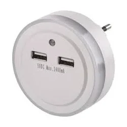 Nočné svetlo LED P3313 do zásuvky s 2× USB - 1456000100