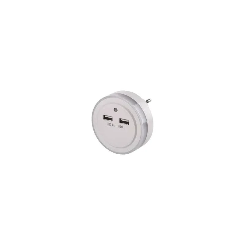 Nočné svetlo LED P3313 do zásuvky s 2× USB - 1456000100 Nočné svetlo LED P3313 do zásuvky s 2× USB - 1456000100