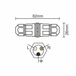 CW132 - Konektor IP67 C20A / WP / 3x1,5/2 - CW132