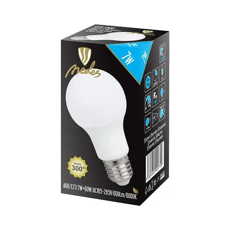 ZLS561 - LED žiarovka 7W - A60 / E27 / SMD / 6500K - ZLS561