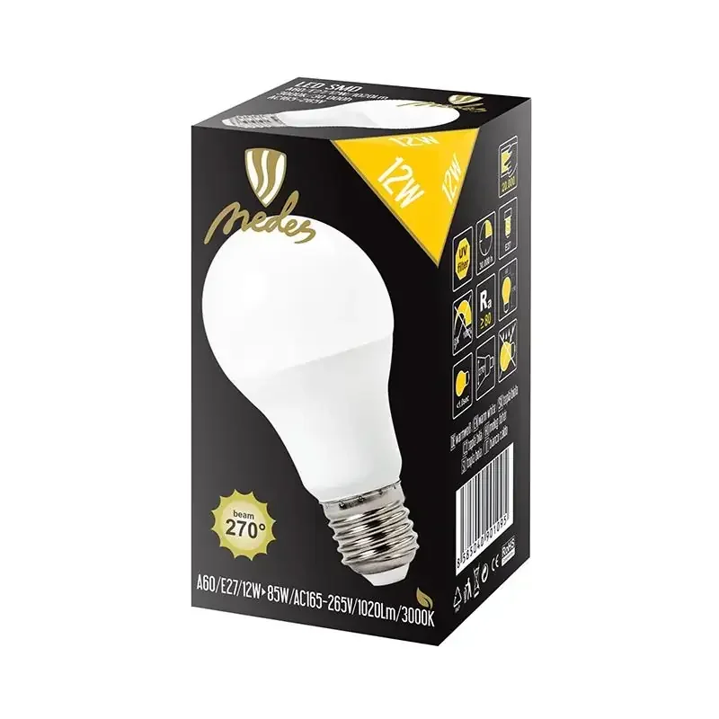 ZLS513 - LED žiarovka 12W - A60 / E27 / SMD / 3000K - ZLS513