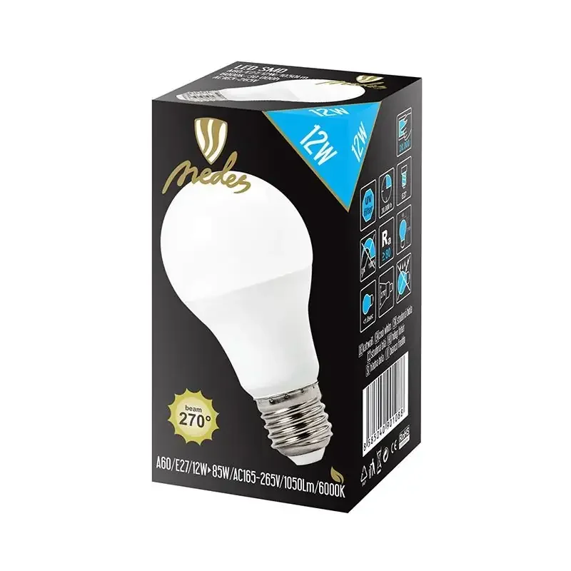 ZLS503 - LED žiarovka 12W - A60 / E27 / SMD / 6500K - ZLS503