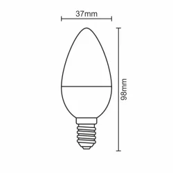 ZLS722 - LED žiarovka 5W - C37 / E14 / SMD / 4000K - ZLS722