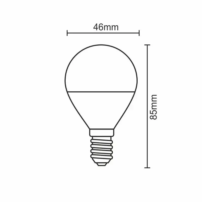 ZLS802 - LED žiarovka 5W - G45 / E14 / SMD / 6500K - ZLS802 ZLS802 - LED žiarovka 5W - G45 / E14 / SMD / 6500K - ZLS802