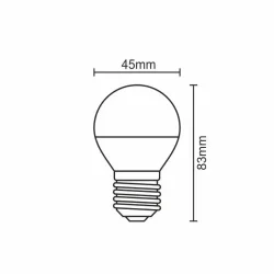 ZLS807 - LED žiarovka 5W - G45 / E27 / SMD / 6500K - ZLS807