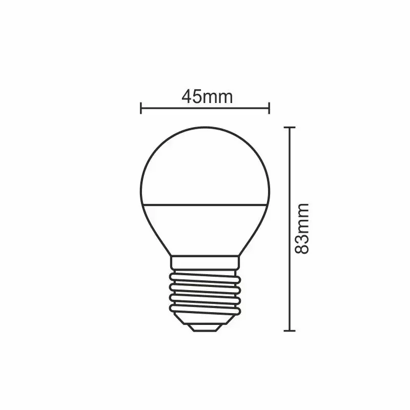 ZLS817 - LED žiarovka 5W - G45 / E27 / SMD / 3000K - ZLS817