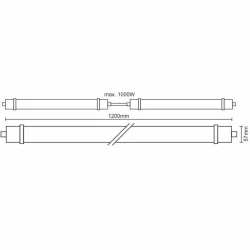 LNL323/1 - LED nadpájacie svietidlo 36W / IP65 / 1200 / 2835 / 4000K - LNL323/1
