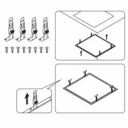 SNR001 - Montážne klipy pre LED panel 40W (PL121, PL121H, PL121H/U) - SNR001 SNR001 - Montážne klipy pre LED panel 40W (PL121, PL121H, PL121H/U) - SNR001