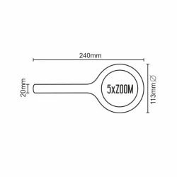 LM102 - Lupa 5 x ZOOM s LED svetlom - LM102