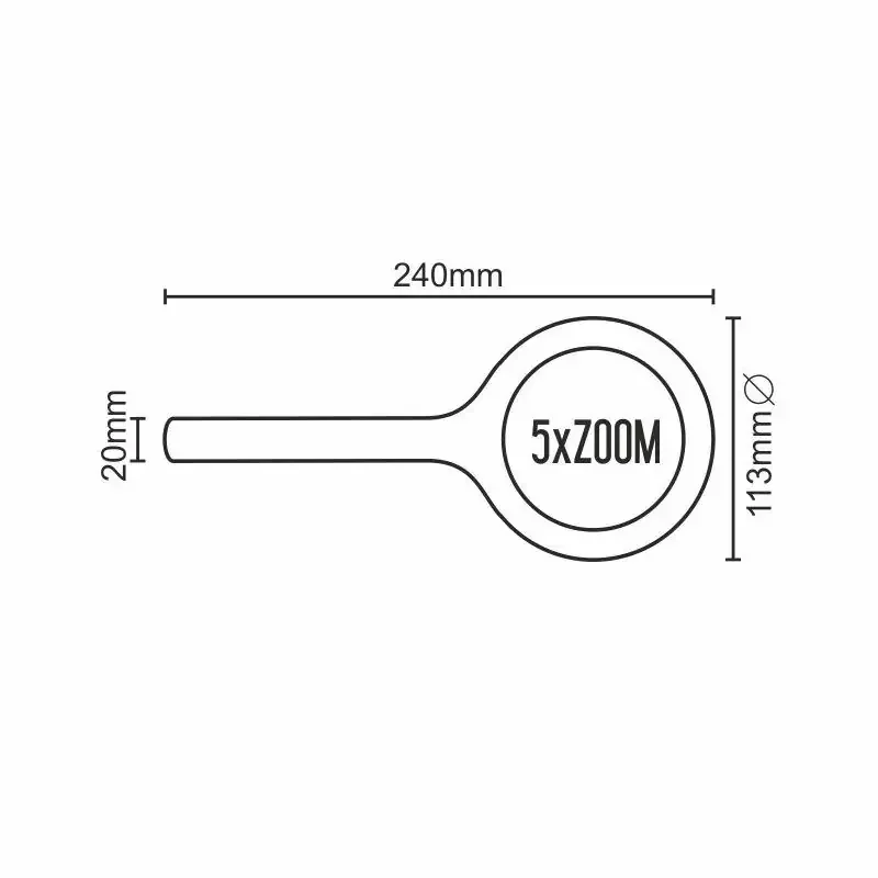 LM102 - Lupa 5 x ZOOM s LED svetlom - LM102