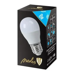 ZLS809 - LED žiarovka 8W - G45 / E27 / SMD / 6500K - ZLS809