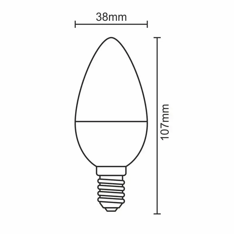 ZLS704 - LED žiarovka 8W - C37 / E14 / SMD / 6500K - ZLS704
