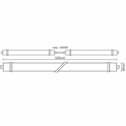 LNL324/3 - LED nadpájacie svietidlo 40W / IP65 / 1200 / 2835 / 4000K - LNL324/3