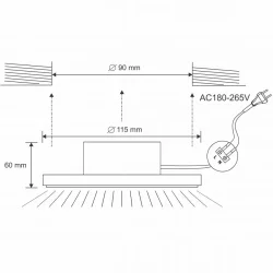 LDL154 - LED svietidlo 10W / IP44 / DR01 / SMD / 4000K / WH - LDL154 LDL154 - LED svietidlo 10W / IP44 / DR01 / SMD / 4000K / WH - LDL154