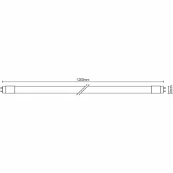 TLS202/25 - LED trubica 18W - T8 / 1200mm / 6500K, 25ks - TLS202/25